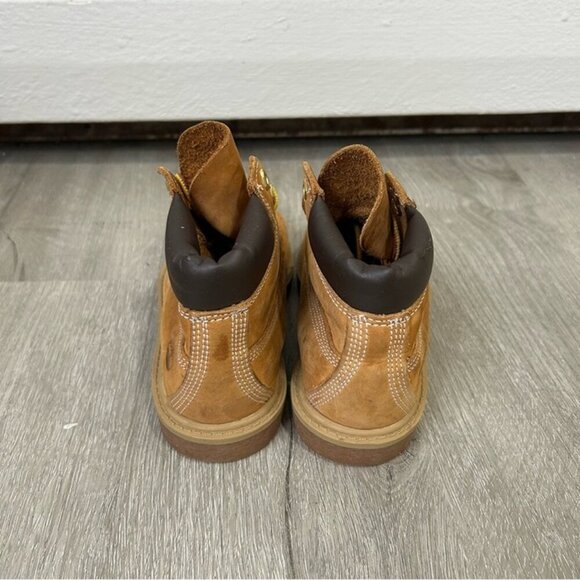 Timberland Youth Boys Tan Nubuck Leather Hiking Tan Lace Up Boots Size 11.5 - Picture 4 of 7